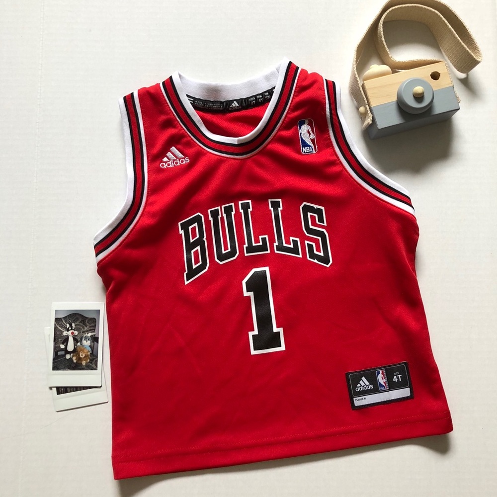 Adidas Jersey Kids Bulls Derrick Rose Red Black